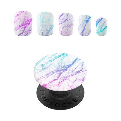 PopSockets Nails + PopGrip Unicorn Marble Spectrum
